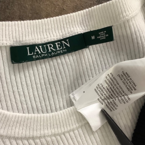 LRL Ralph Lauren Rib-knit Slimming  Sweater MEDIUM - Picture 10 of 13